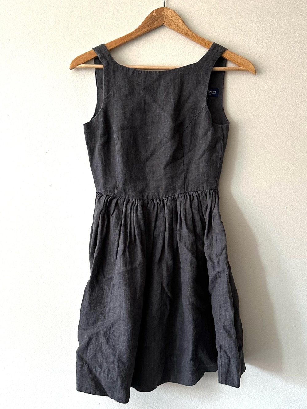 Grey American Apparel Linen Dress w/ Buttons down Back